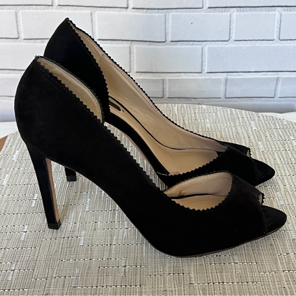 Zara Basic Collection Black Peep Toe Heels
